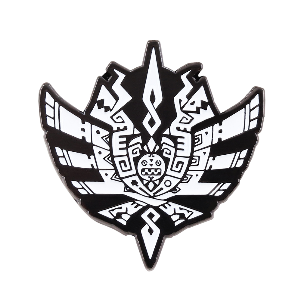 Collectible Vintage Brooches - MH4 Monster Hunter-4 Logo Badge RPG