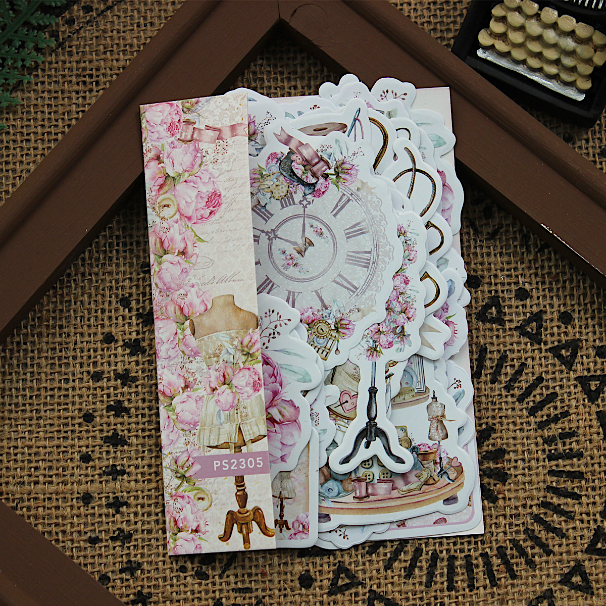 Vintage Collectible Cards - KSCRAFT 40pcs Vintage Stickers Die Cuts