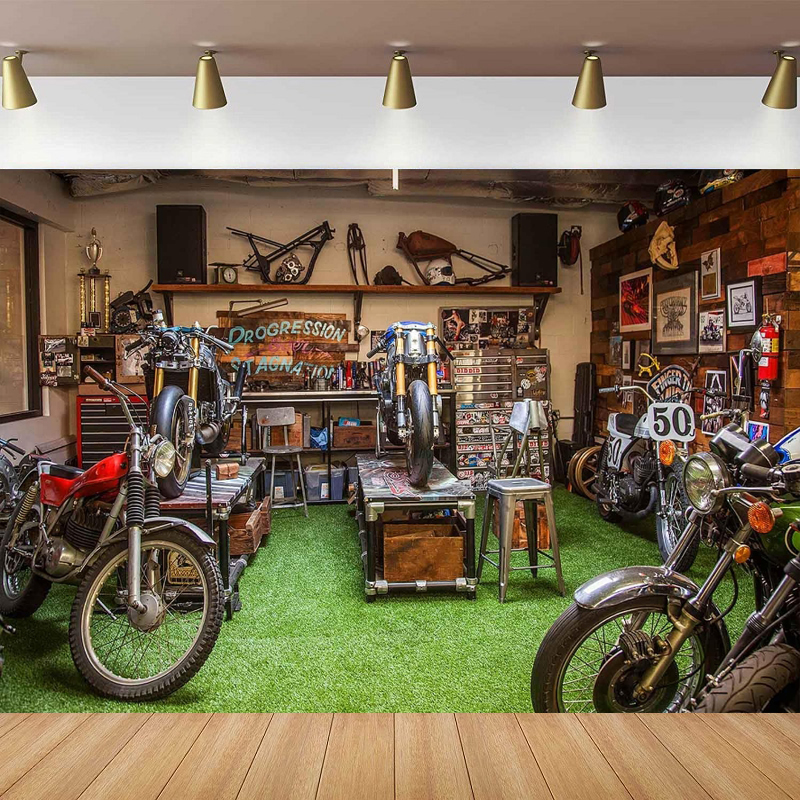 Motorcycle Photography Backdro - Collectible Vintage Photos reseña y precio