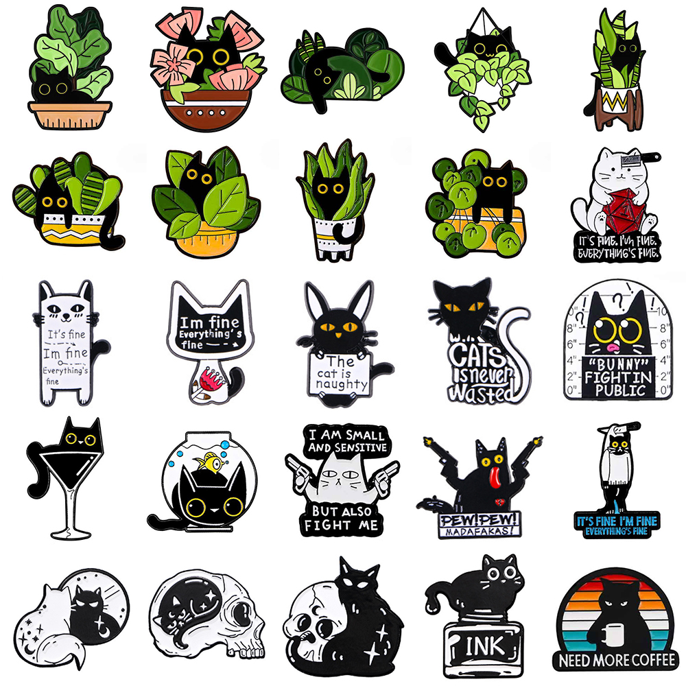 Cute Black Cat Collection Plan - Collectible Vintage Brooches reseña y precio
