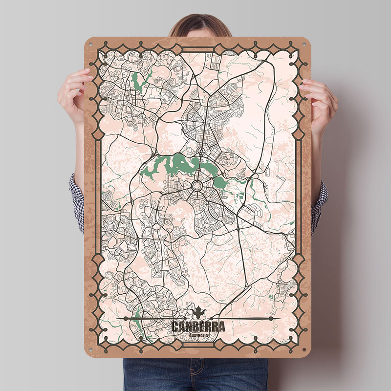Canberra City Map Tinplate Pos - Canberra Vintage & Collectible Centre Reviews reseña y precio