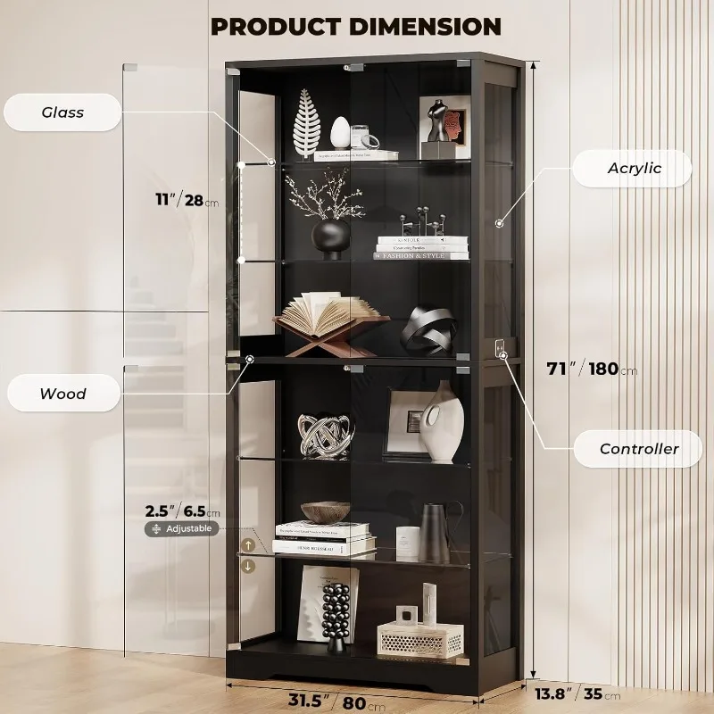 BROTTAR Display Cabinet with G - Collectible & Vintage Dolls For Halloween reseña y precio
