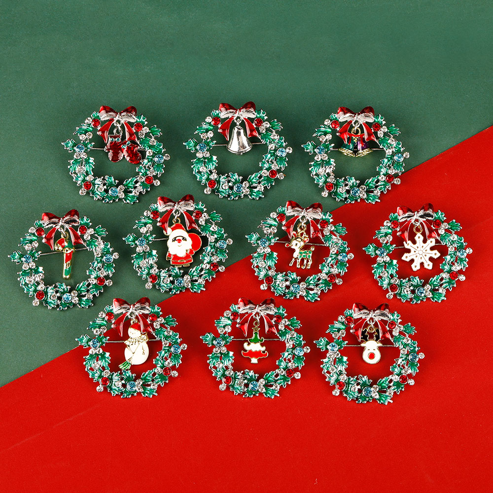 Christmas Wreath Collection En - Vintage Collectible Santa reseña y precio