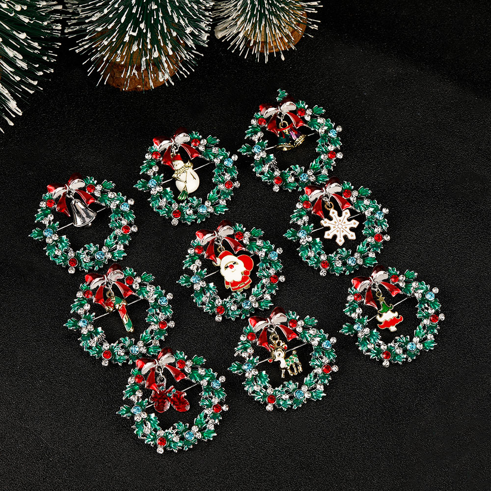Christmas Wreath Collection En - Vintage Collectible Santa reseña y precio