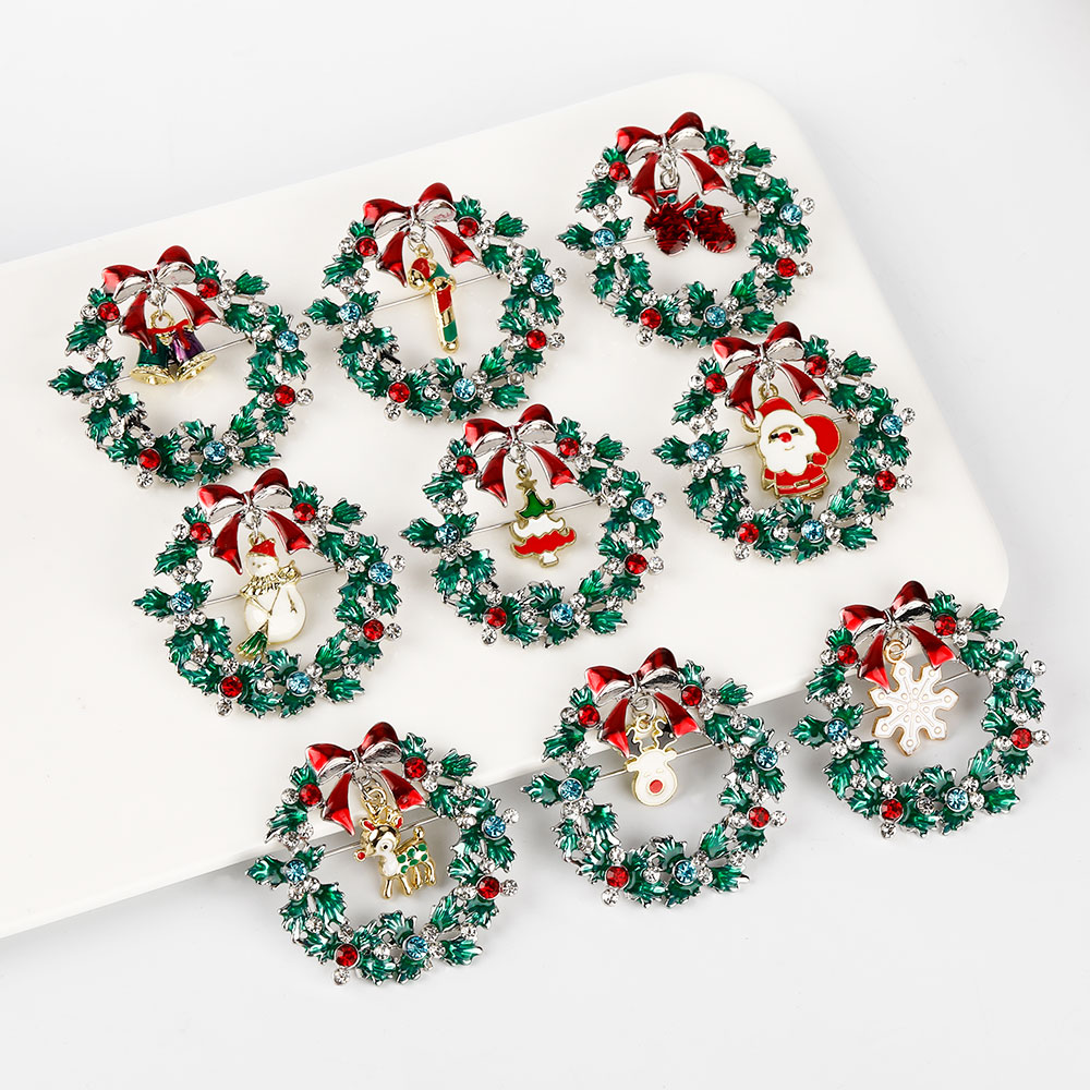 Christmas Wreath Collection En - Vintage Collectible Santa reseña y precio