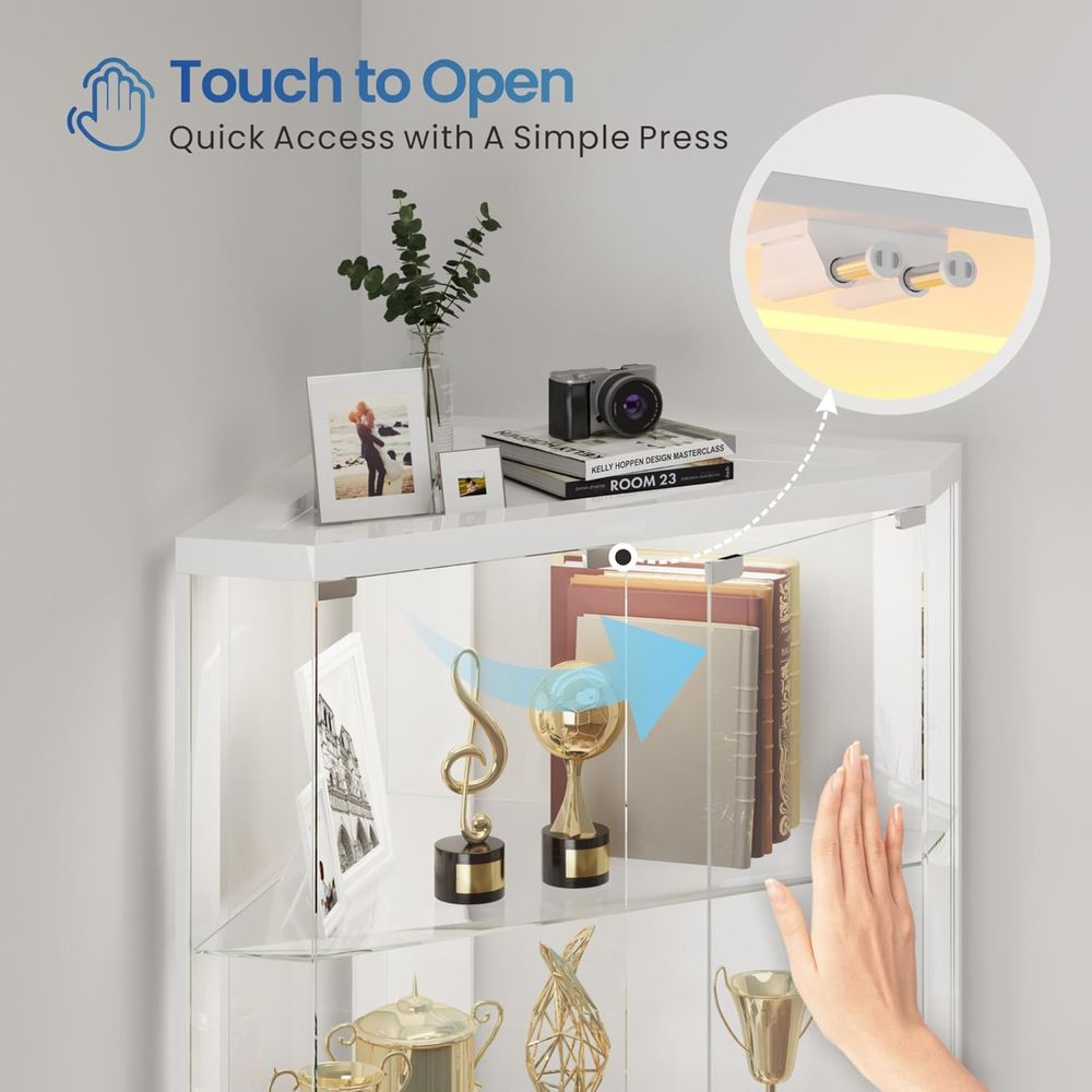 5-Tier White Display Cabinet w - Collectible & Vintage Dolls For Christmas reseña y precio