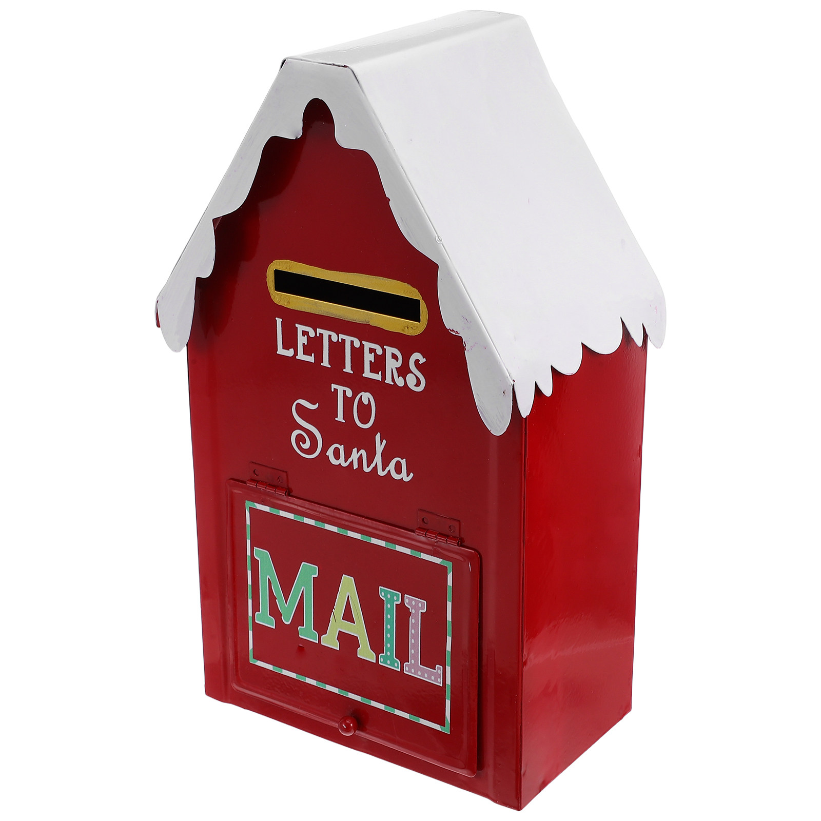 Red Metal Christmas Santa Mail - Vintage Collectible Santa reseña y precio