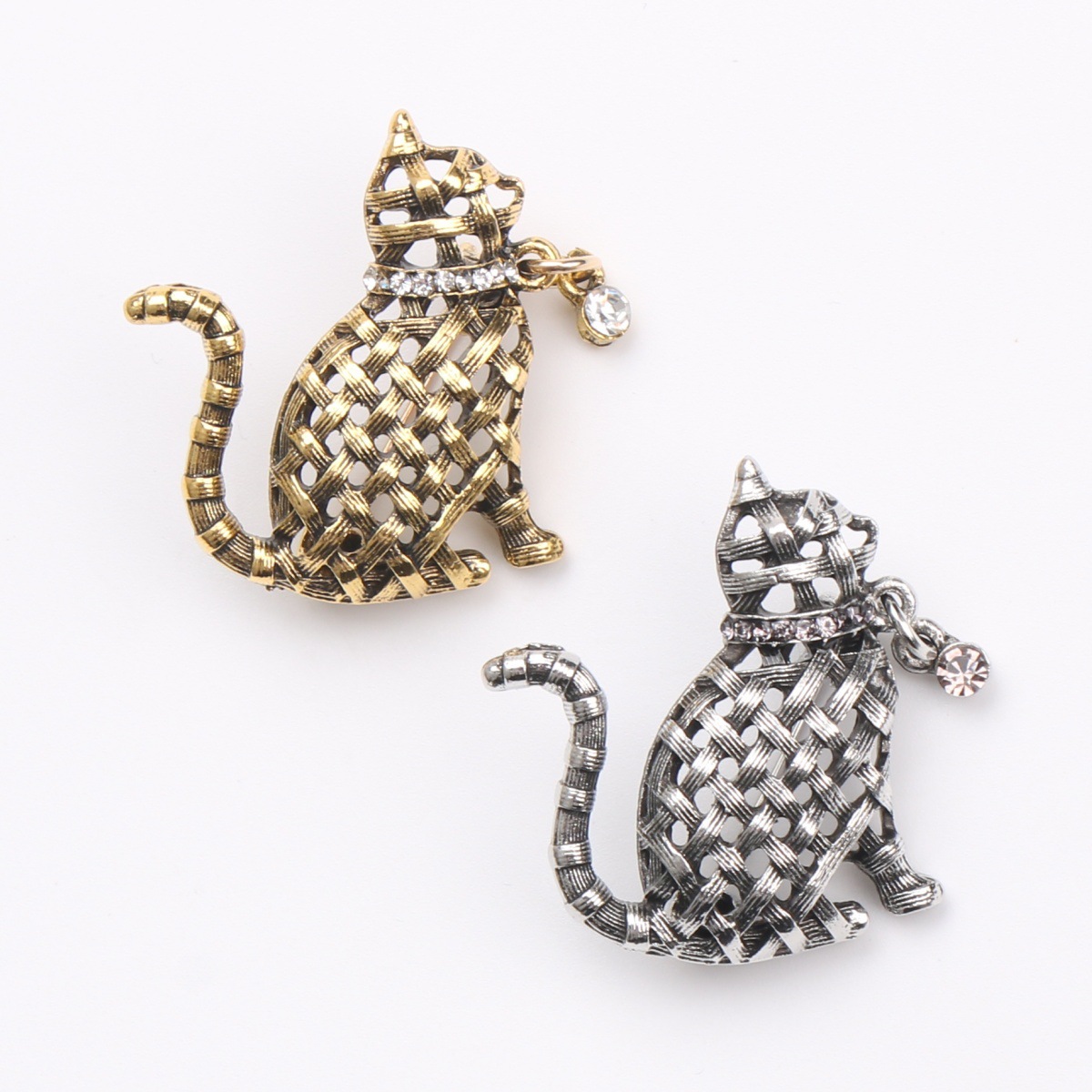 Ornate Woven Cat Brooch Collec - Collectible Vintage Brooches reseña y precio
