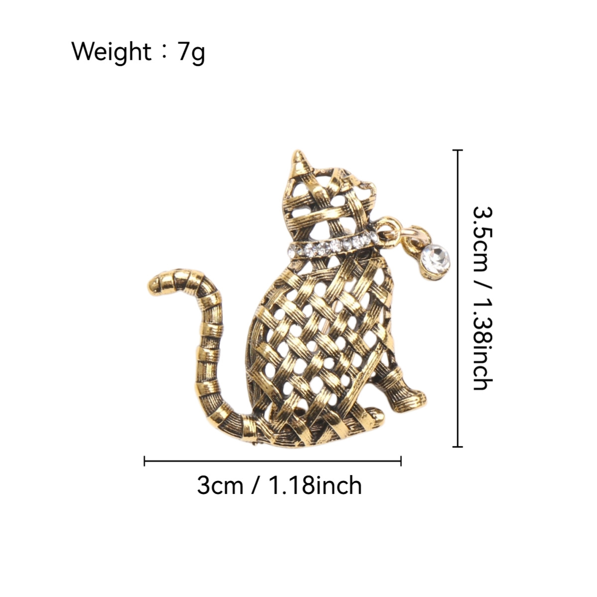 Ornate Woven Cat Brooch Collec - Collectible Vintage Brooches reseña y precio