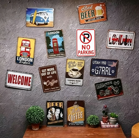 Vintage Aluminum Metal Sign Wa - Vintage Collectible Show reseña y precio