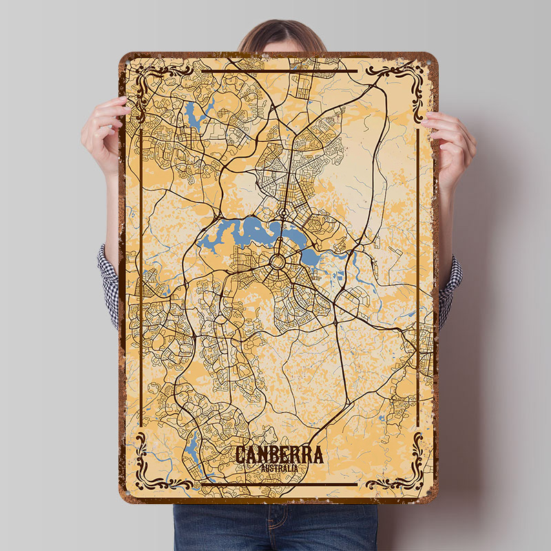 Canberra City Map Tinplate Pos - Canberra Vintage & Collectible Centre Reviews reseña y precio
