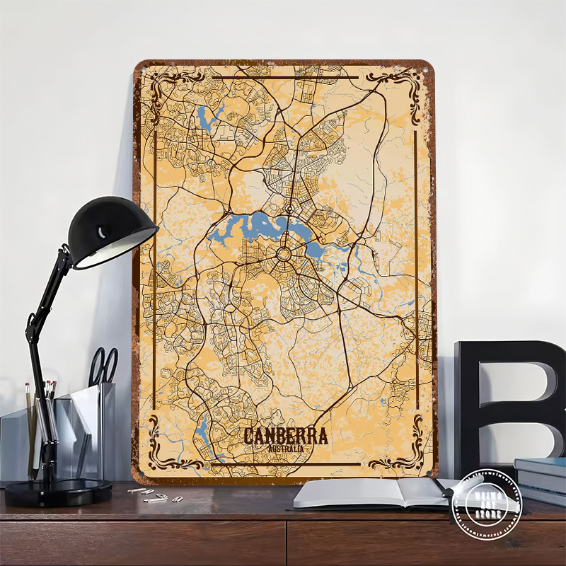 Canberra City Map Tinplate Pos - Canberra Vintage & Collectible Centre Reviews reseña y precio