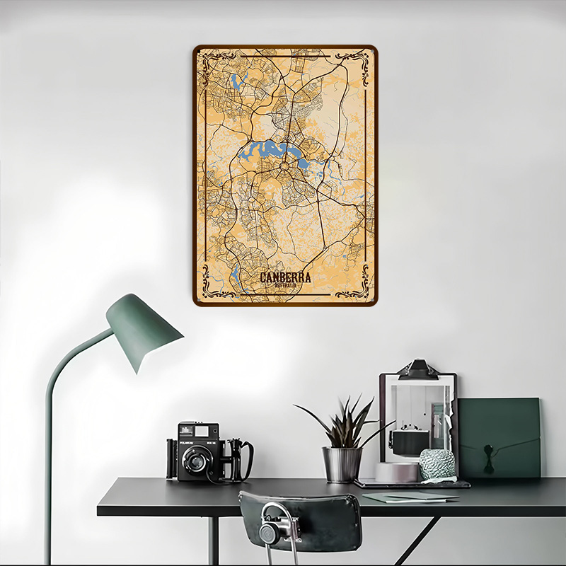 Canberra City Map Tinplate Pos - Canberra Vintage & Collectible Centre Reviews reseña y precio