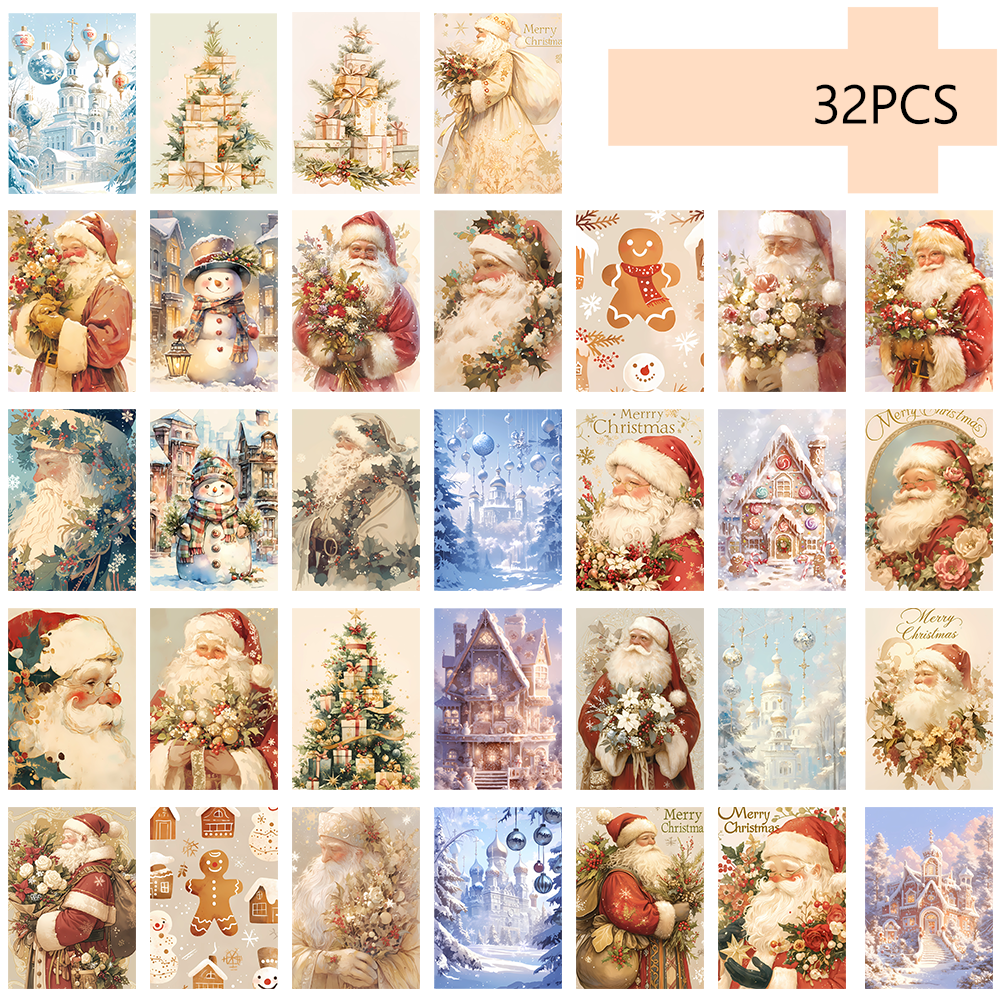 32pcs, vintage Christmas postc - Vintage Collectible Santa reseña y precio
