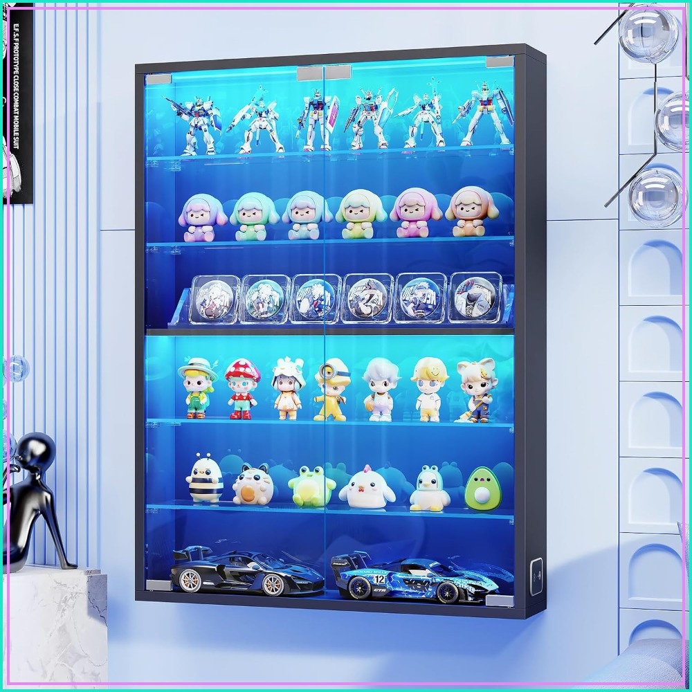 6-Tier Wall Display Case with  - Collectible & Vintage Dolls For Halloween reseña y precio