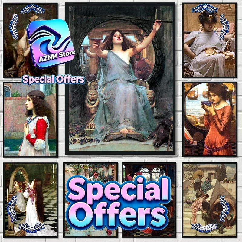 John William Waterhouse Artwor - Vintage Cartoon Collectible reseña y precio