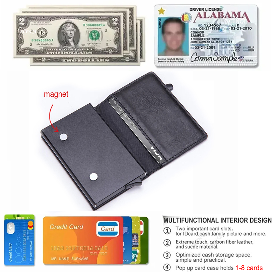 RFID Blocking Card Wallet Magn - Vintage Collectible Cards reseña y precio
