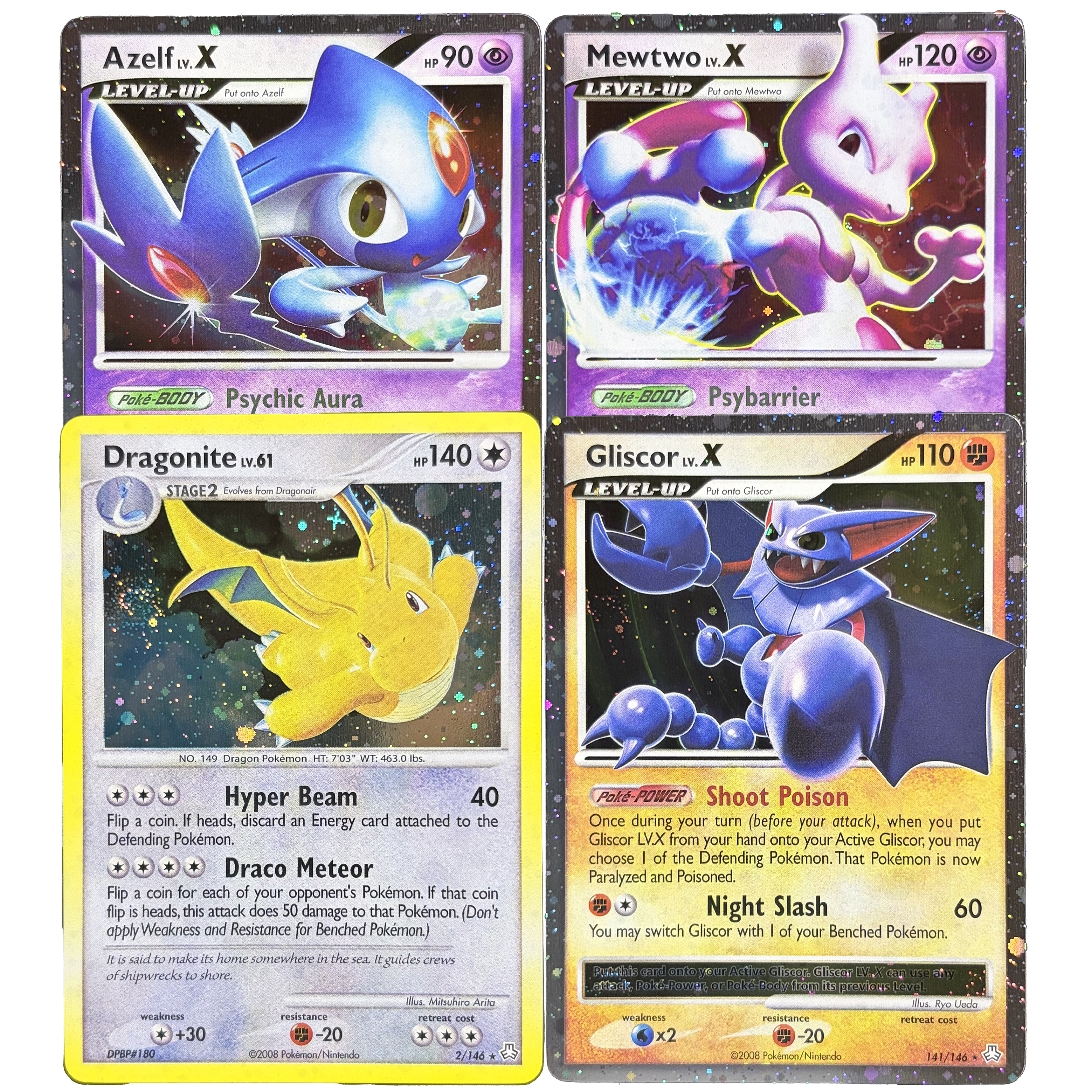 4PCS PKM TCG Diamond & Pearl L - Vintage Collectible Cards reseña y precio