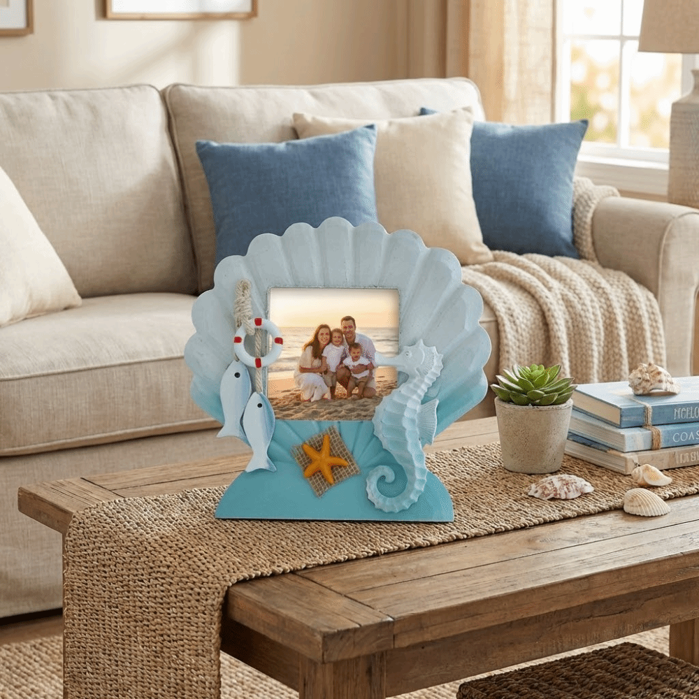 3-inch Ocean-Themed Photo Fram - Collectible Vintage Photos reseña y precio