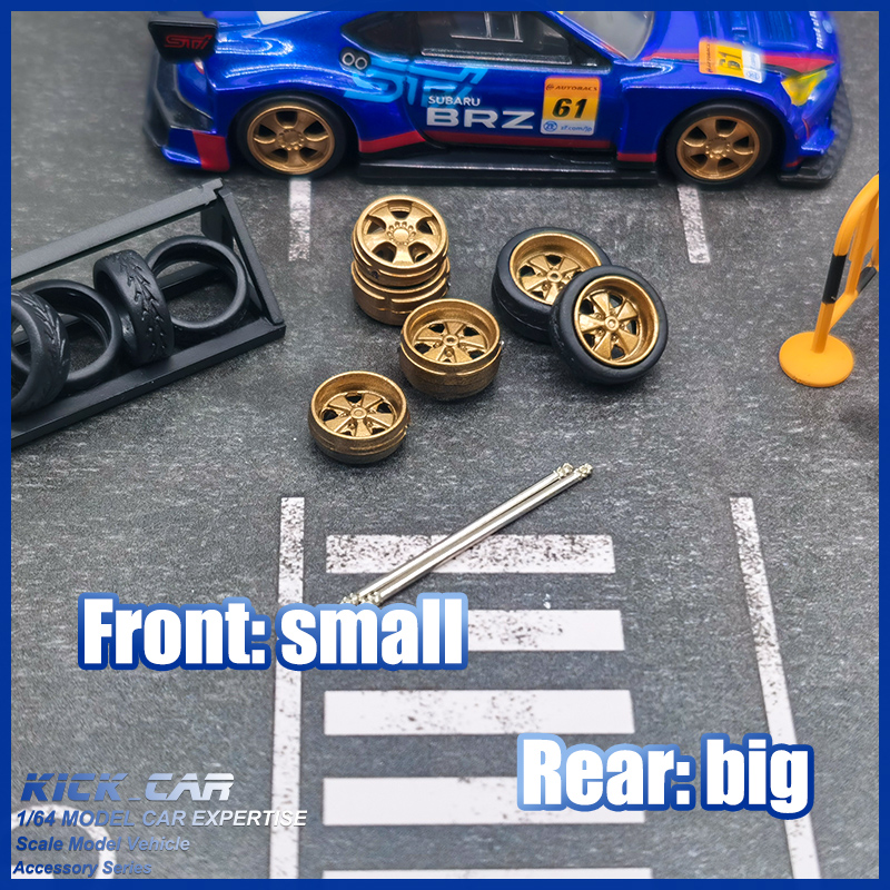 1/64 Model Car Wheels D: 11mm+ - Vintage Collectible Model Cars reseña y precio