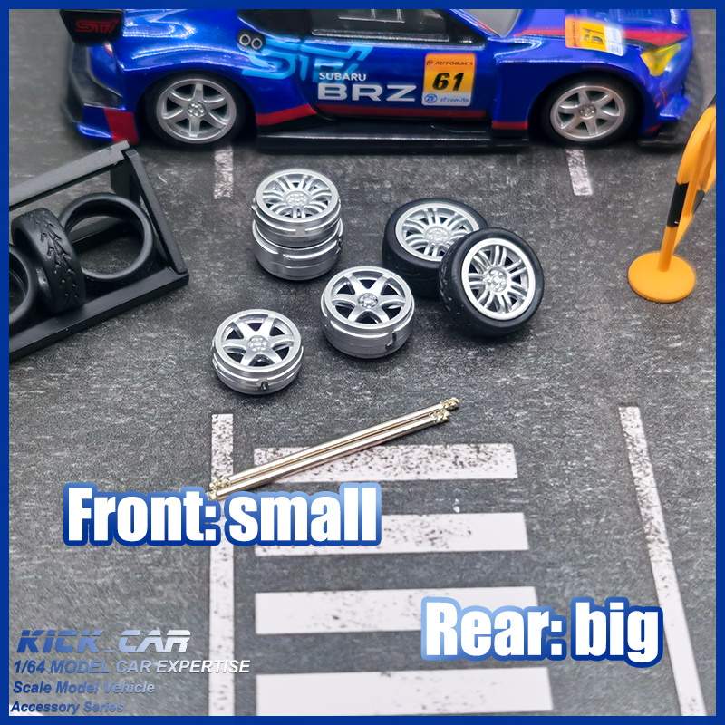 1/64 Model Car Wheels D: 11mm+ - Vintage Collectible Model Cars reseña y precio