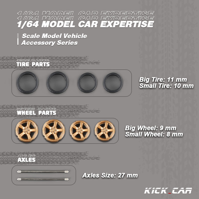 1/64 Model Car Wheels D: 11mm+ - Vintage Collectible Model Cars reseña y precio