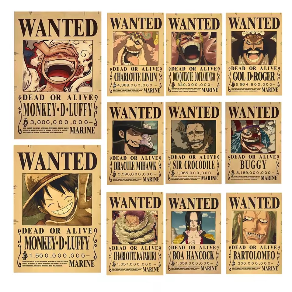 Anime One Piece Bounty Wanted  - Vintage Collectible Cards reseña y precio