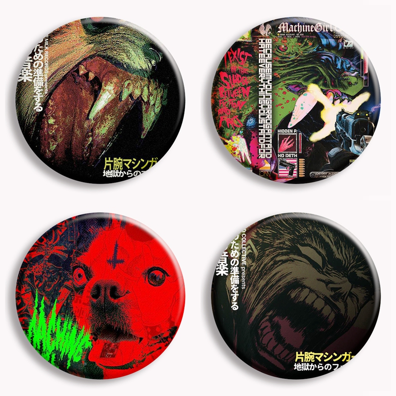Machine Girl Wlfgrl Button Pin - Collectible Vintage Brooches reseña y precio