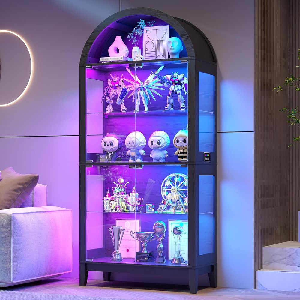 68.9 Arched 5-Tier Display Cab - Collectible & Vintage Dolls For Halloween reseña y precio