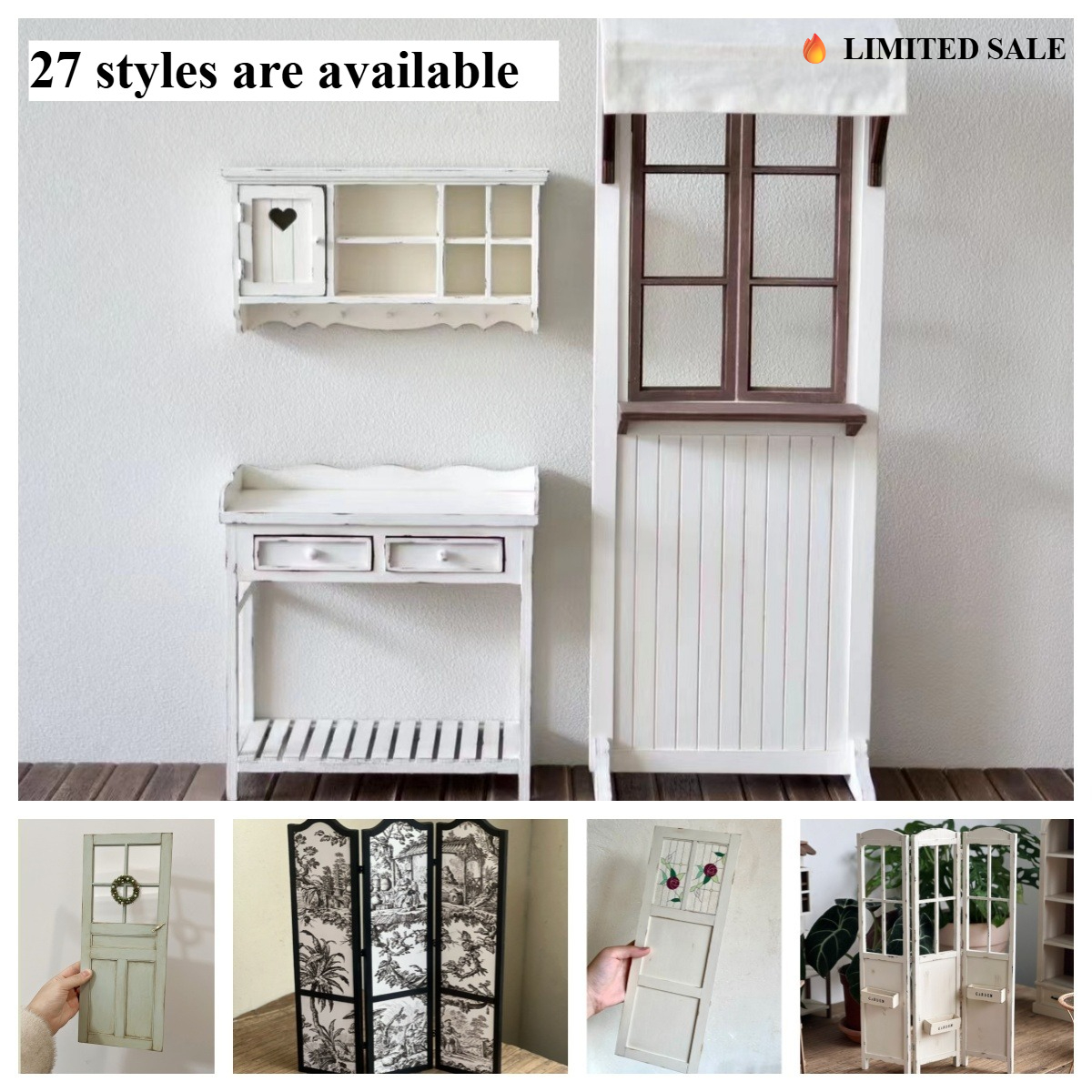 Rustic Miniature Room Divider  - Vintage Collectible Dolls reseña y precio