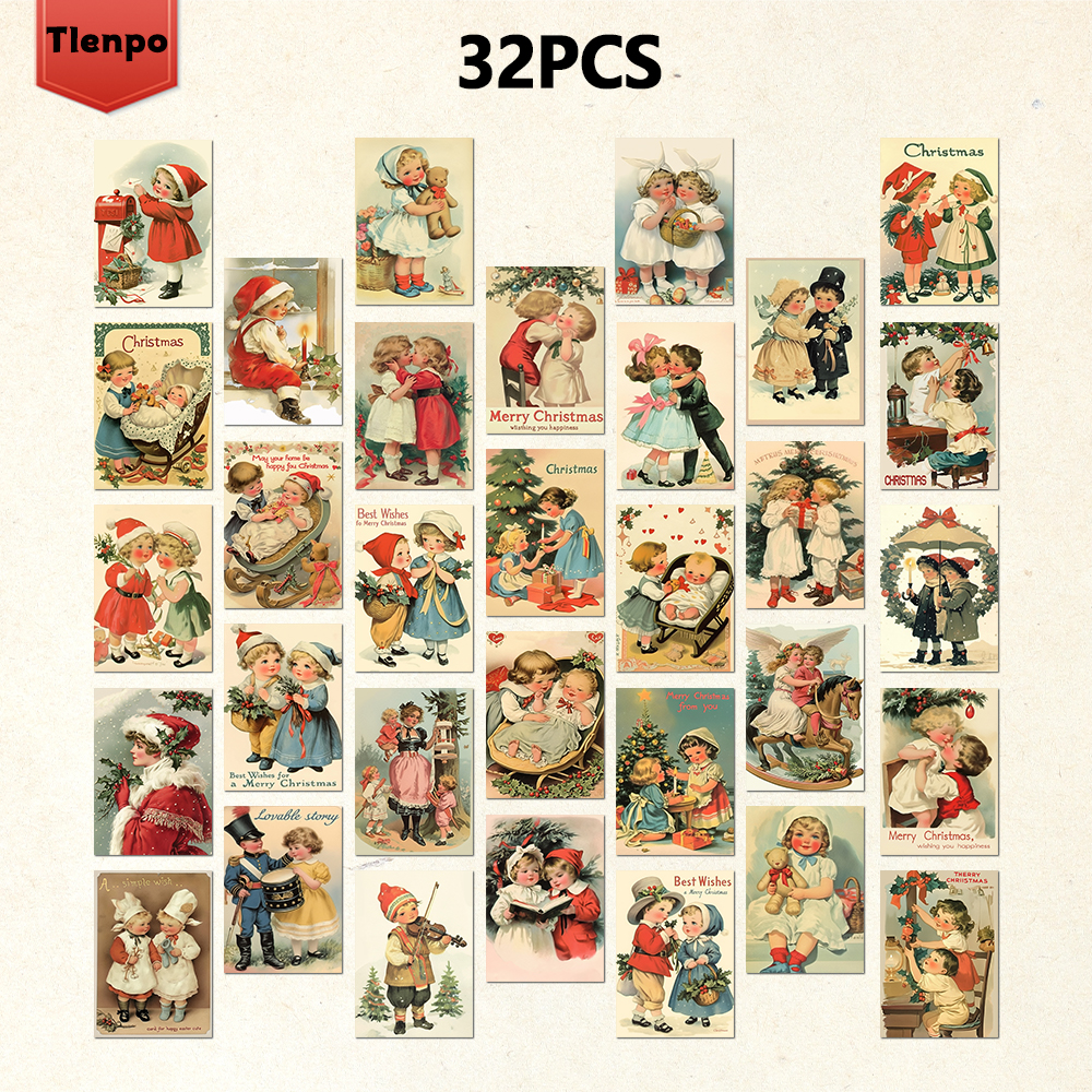 32pcs, vintage Christmas postc - Vintage Collectible Santa reseña y precio