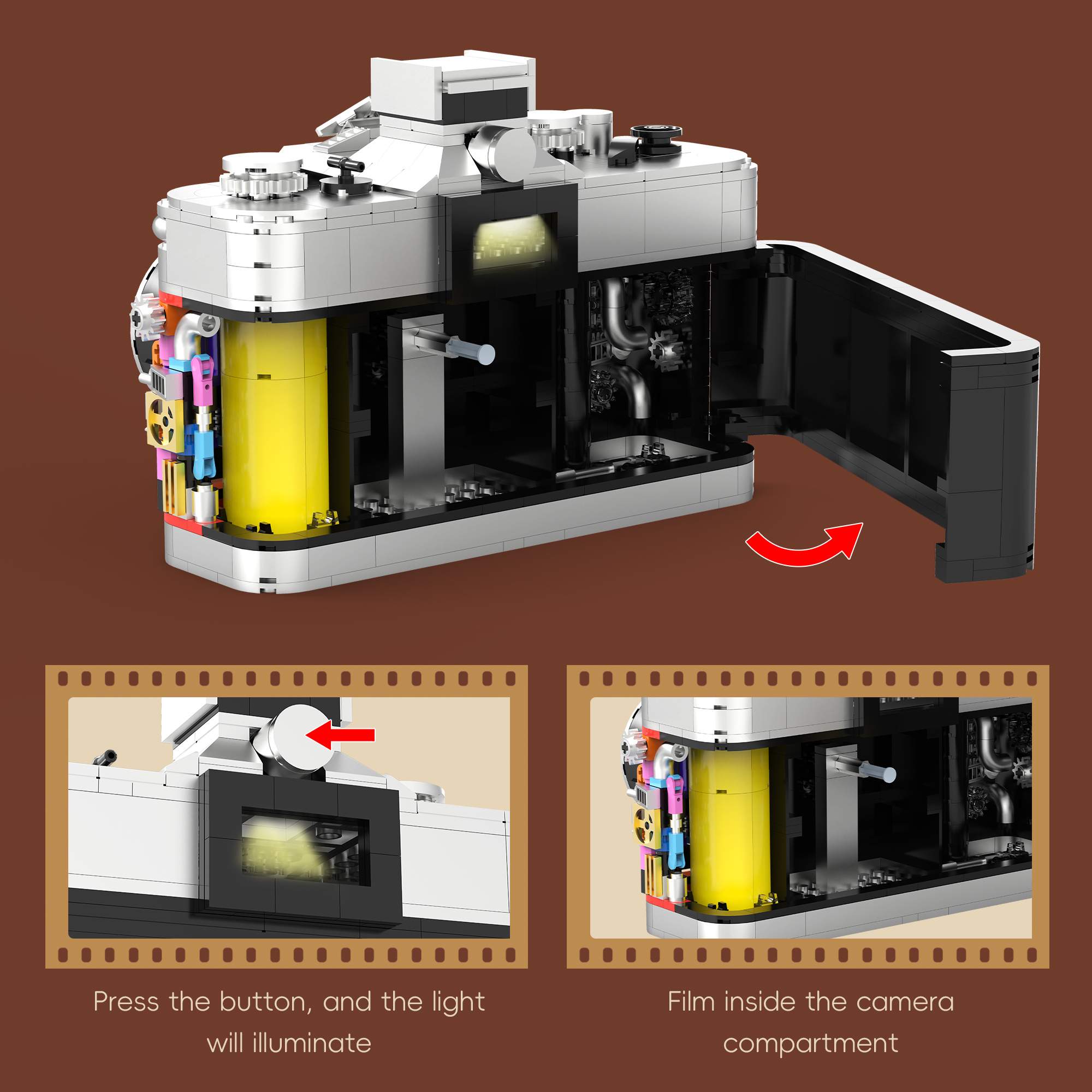 865PCS Retro Camera Building B - Collectible Vintage Cameras reseña y precio